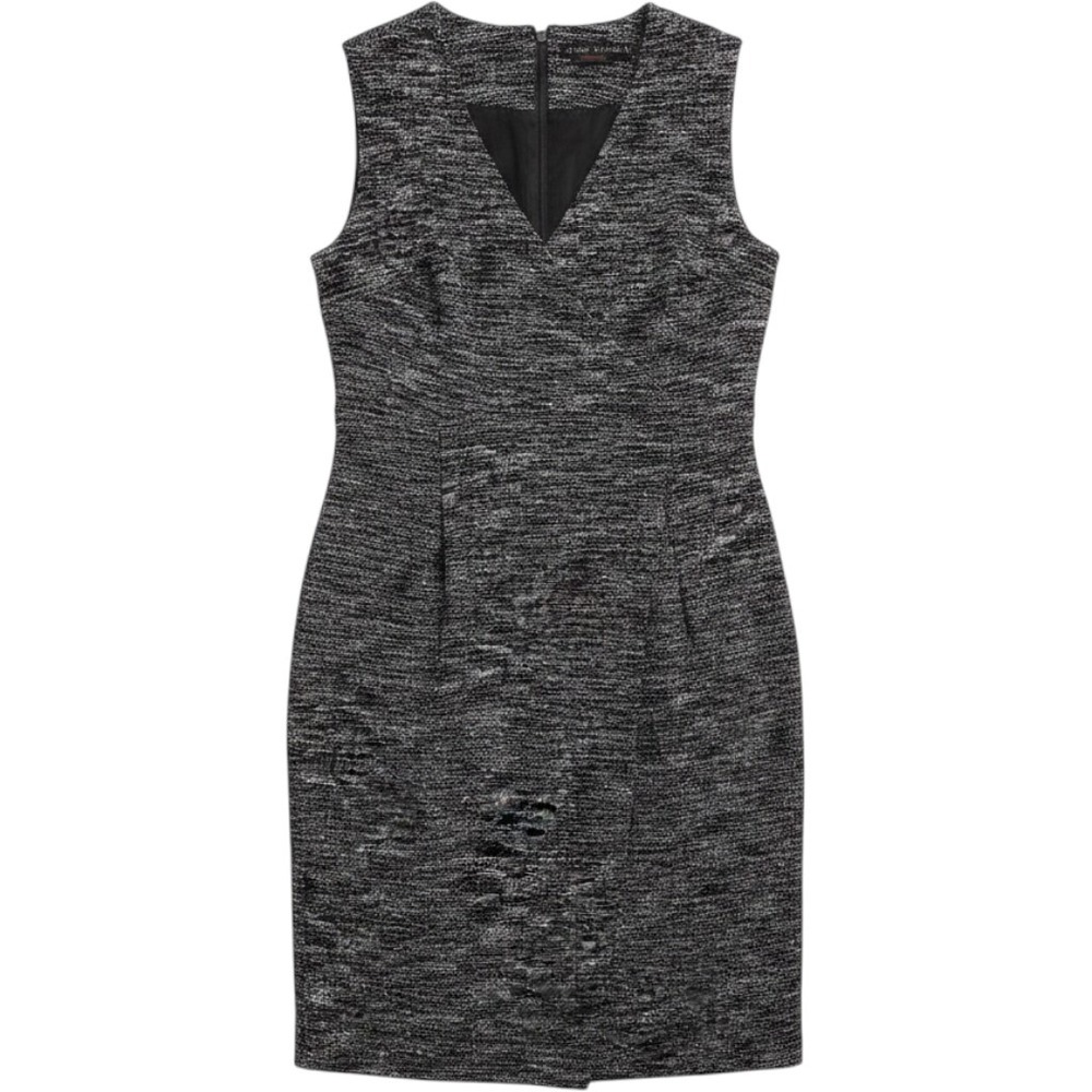 Alice + Olivia Dress Womens 4 Black Sleeveless High Neck‎ Sheath Knee Length